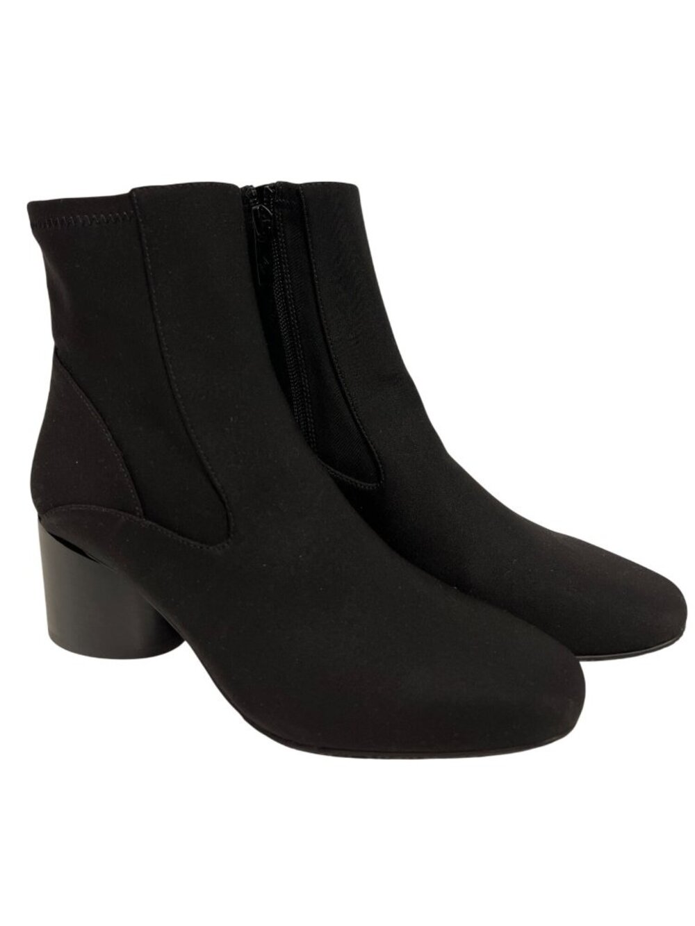 Donald J Pliner Gaiged Black Ankle Boots Women's NWOB Block Heel Size 5.5 NEW